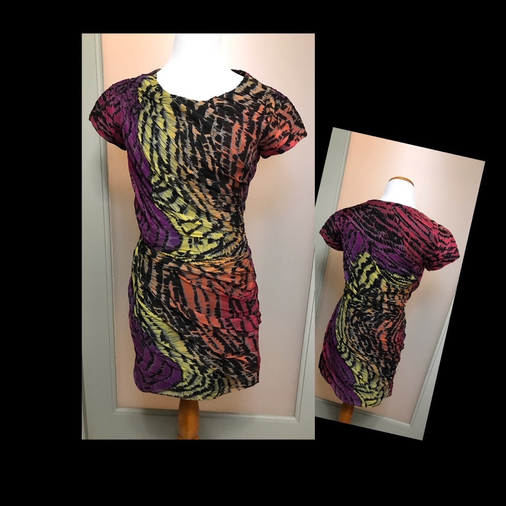 Diane Von Furstenberg Mosaic Print Dress
